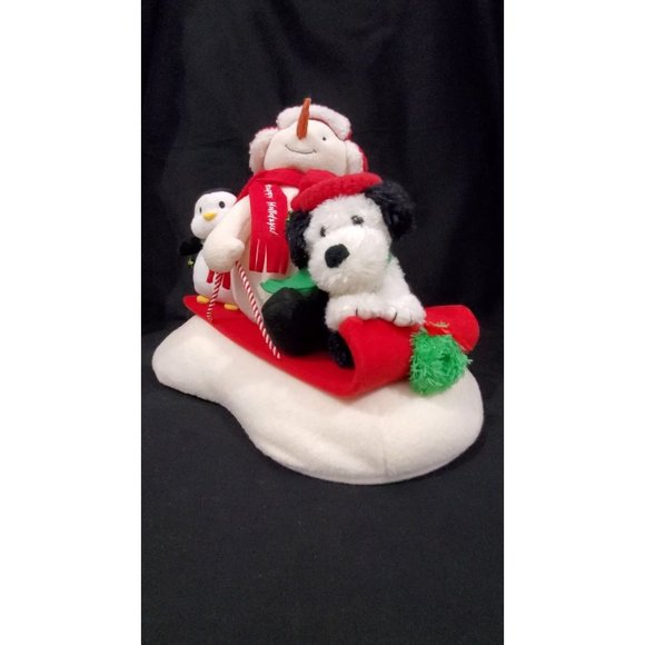 Hallmark Jingle Pals SNOW WHAT FUN SLEDDERS sing dance plush Snowman & penguins - Picture 2 of 9